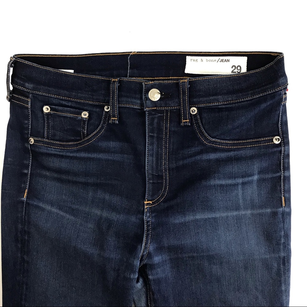 Rag & Bone High Rise Skinny Blue Jeans Sz 29